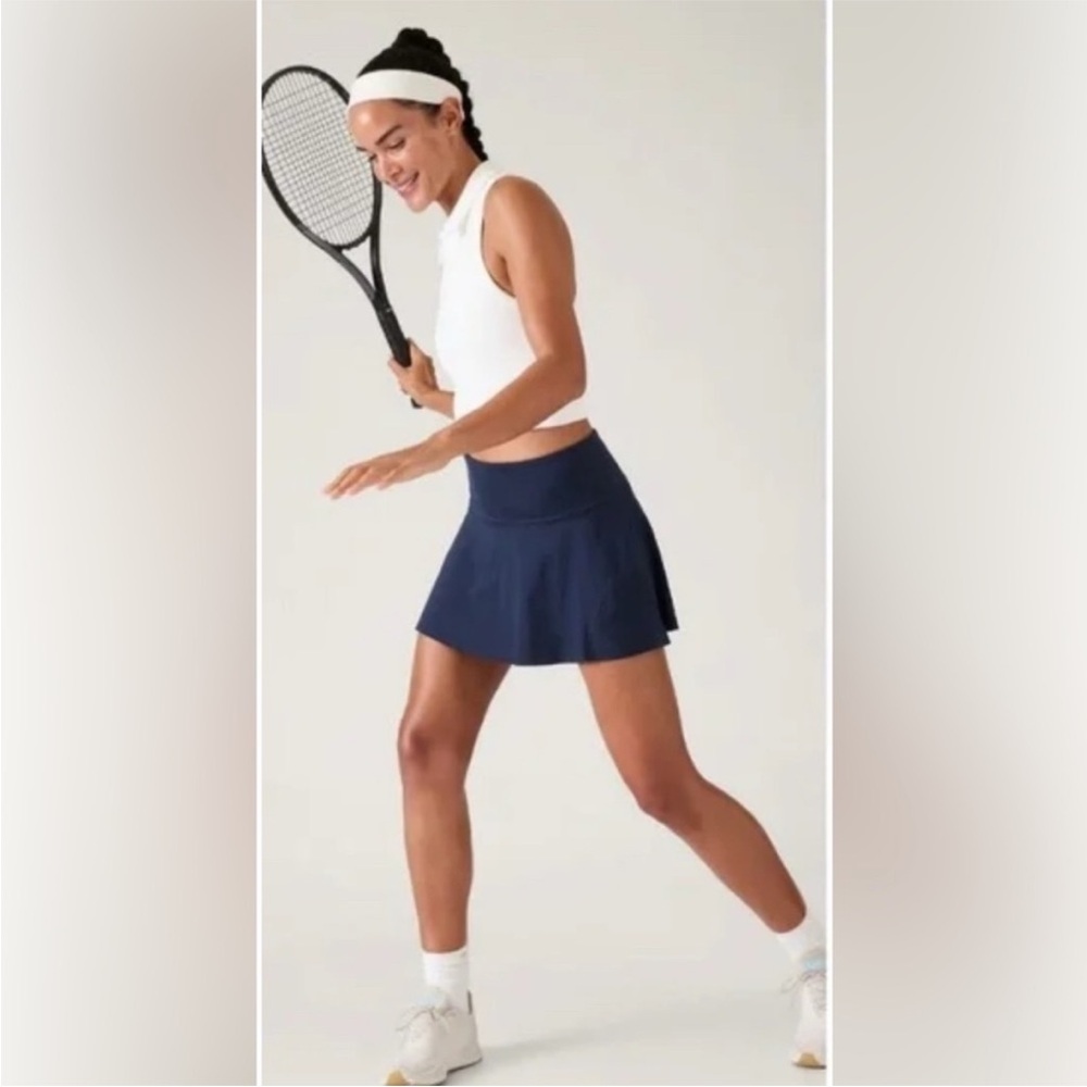 Athleta Ace Tennis Golf Skort 13 1/2” Navy Blue Size XS